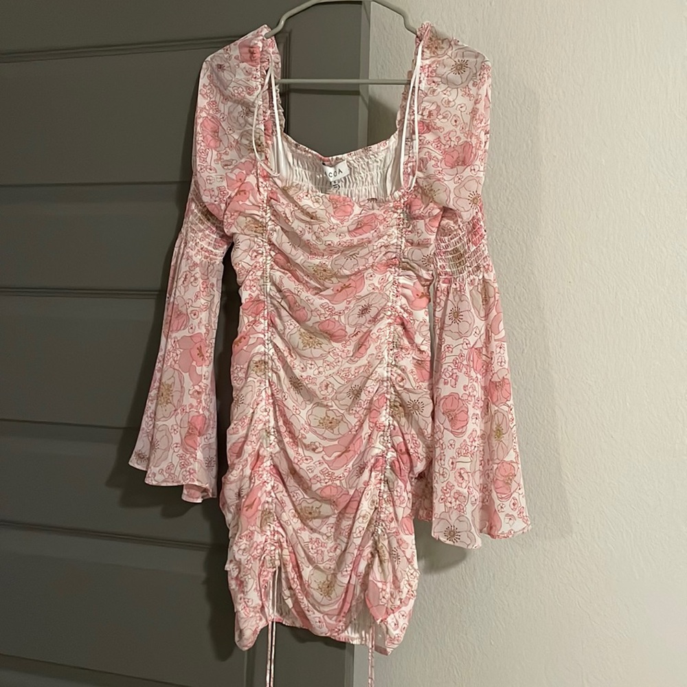 Vici belle sleeve pink dress